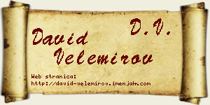 David Velemirov vizit kartica